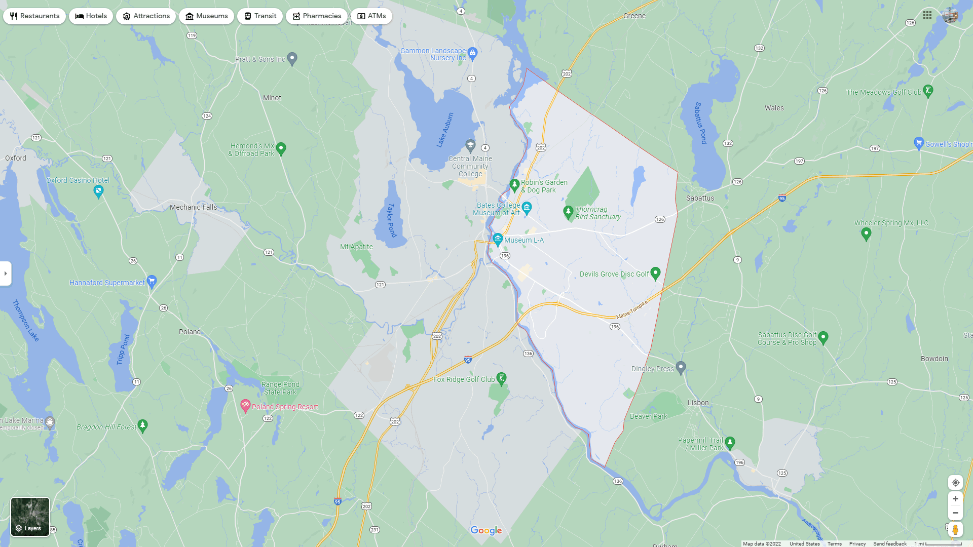 Lewiston Maine Map